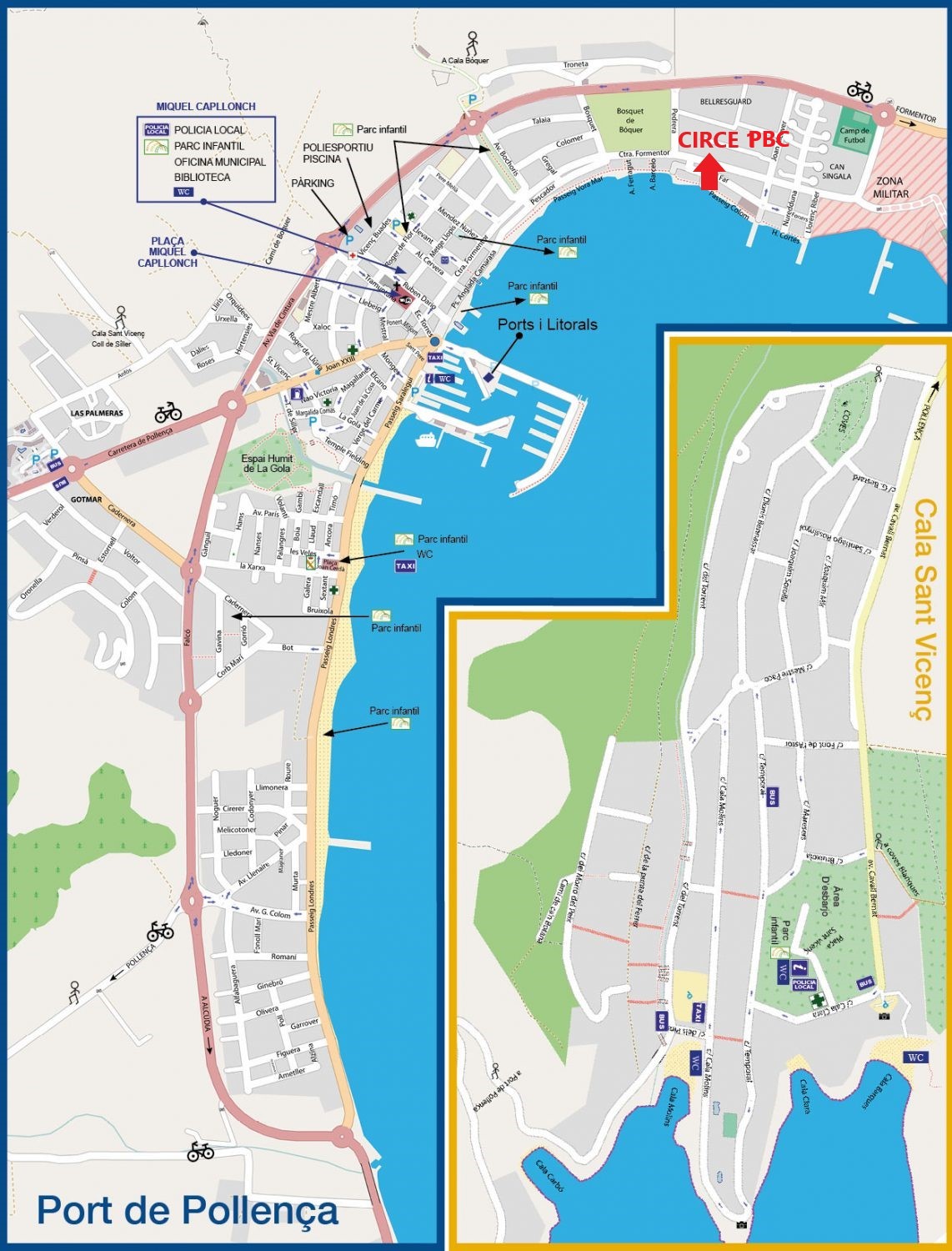 Map Of Pte Pollensa   MAP Port De Pollenca  CIRCEPBC 